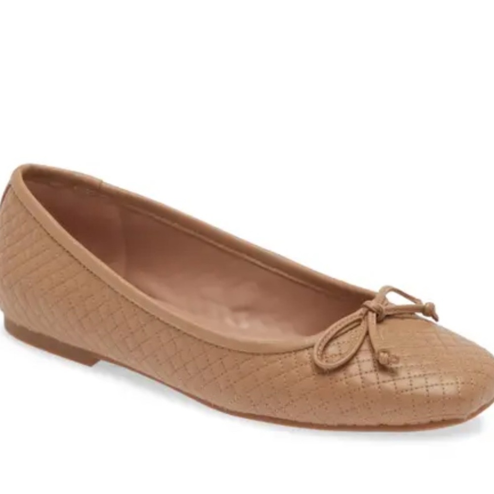 Nordstrom Ashton Leather Quilted Ballet Flats-New
 Size 9.5